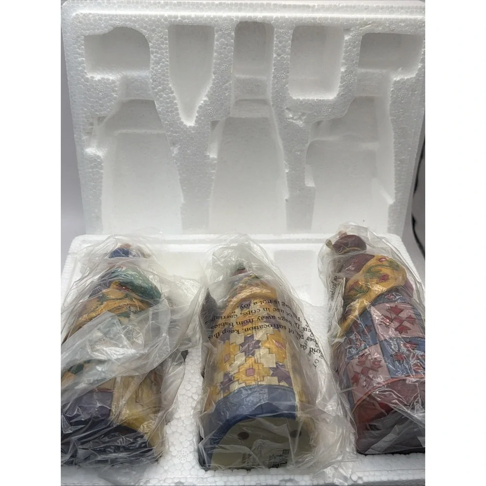 Jim Shore 3 Wisemen Nativity Set Let Every Heart Prepare Him Room NIB 2003